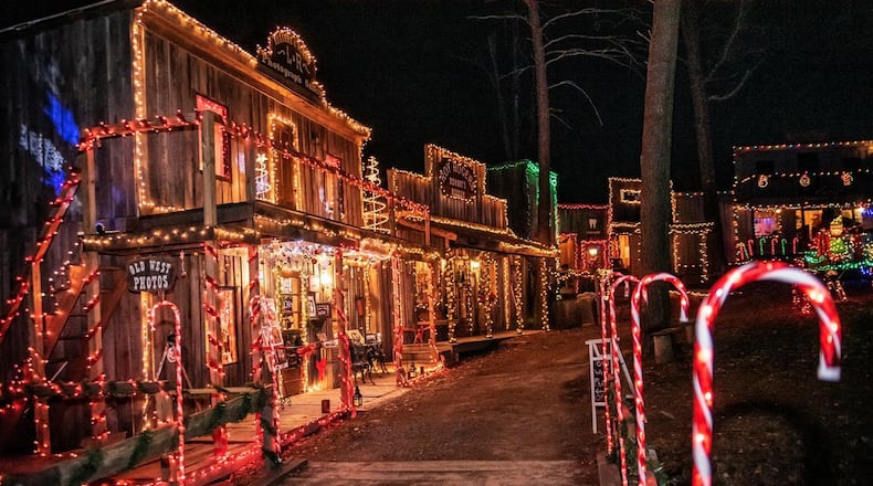 Dogwood Pass, a replica old western town located in southeastern Ohio, will be welcoming guests to its holiday lights show through the end of December.