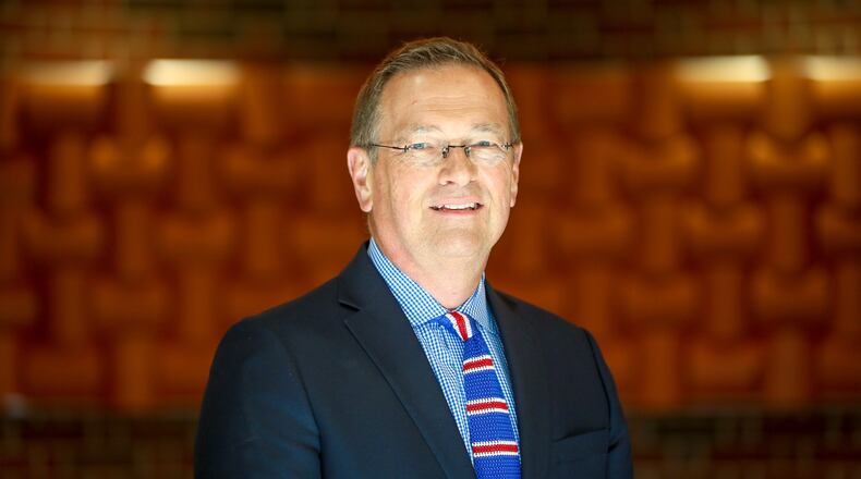 Tom York is entering his sixth year as principal at Talawanda High School. York is also a board member of the Edgewood City School district and Edgewood’s representative on the Butler Tech governing board. GREG LYNCH / STAFF