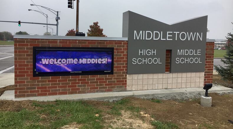 A malfunctioning fire alarm has closed Middletown High School early today. The alarm was activated by excessive air duct dust in the Butler County school’s basement area, said Middletown Schools Spokeswoman Elizabeth Beadle.(File Photo/Journal-News)