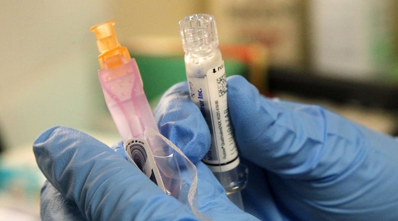 State health officials recommend getting the flu shot before the holiday season begins this week. So far this year, seven people from Butler and Warren counties have been hospitalized because of the flu, according to state data. FILE PHOTO