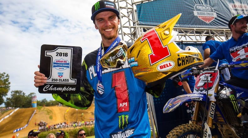 Hamilton native Aaron Plessinger has clinched the the Lucas Oil Pro Motocross 250 class championship entering this weekend’s finale in Crawfordsville, Ind. Photo courtesy of Lucas Oil Pro Motocross Championship