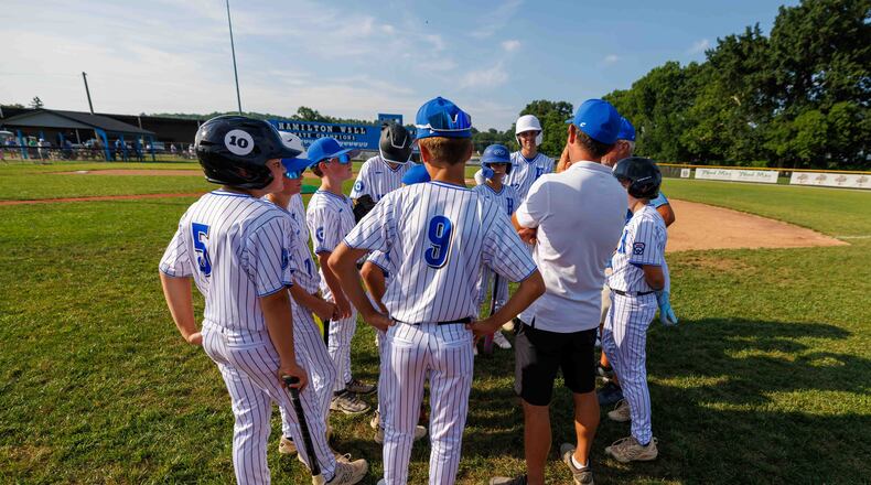 The Hamilton West Side Little League All-Star Team beat Loveland 14-0 in the Ohio Little League District 9 tournament opener earlier this month at the West Side Little League Complex. THOMAS PATE / CONTRIBUTED PHOTO