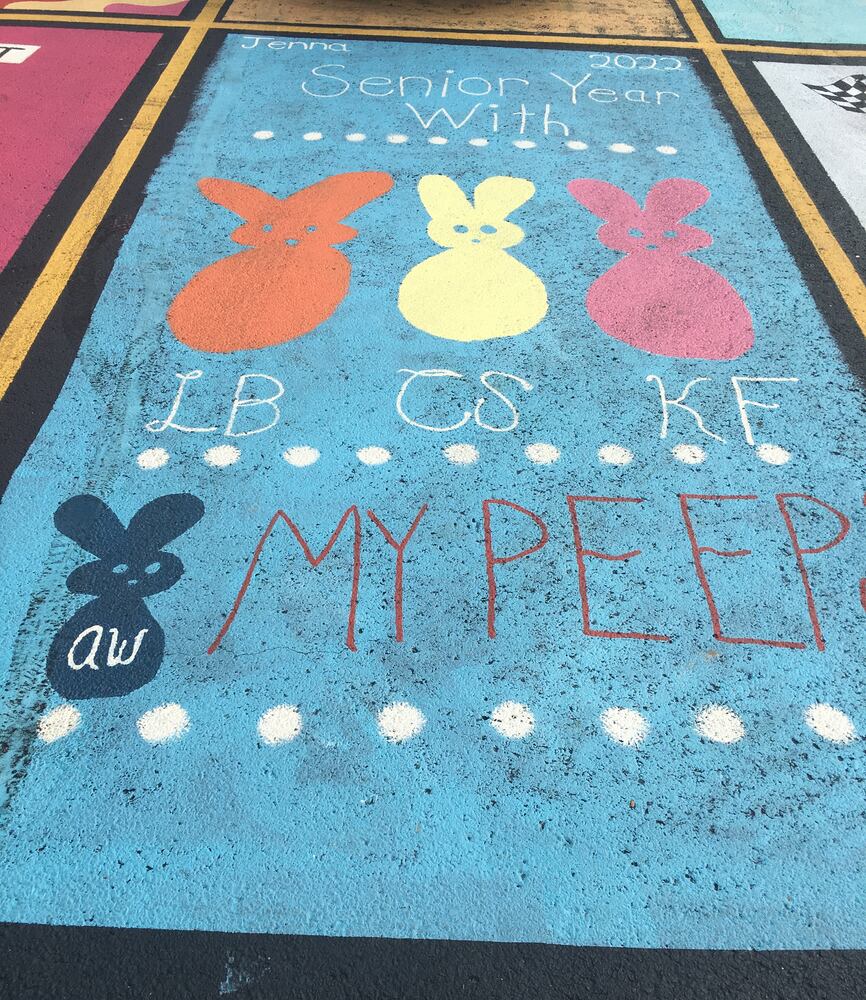 Badin senior parking lot spaces