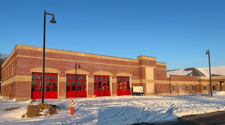 Clearcreek Fire District headquarters/Station 24 in northern Springboro is nearing completion and will have a ribbon-cutting in March. CONTRIBUTED