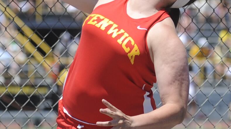 Fenwick’s Jenni Rossi competes in the Division II regional meet in Dayton on May 31, 2014. MARC PENDLETON/STAFF