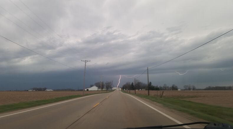 Storms bring lightning and hail to the Miami Valley.
