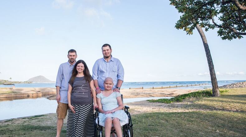 The Wright family in Hawaii. The trip was granted through the Make-A-Wish Foundation.