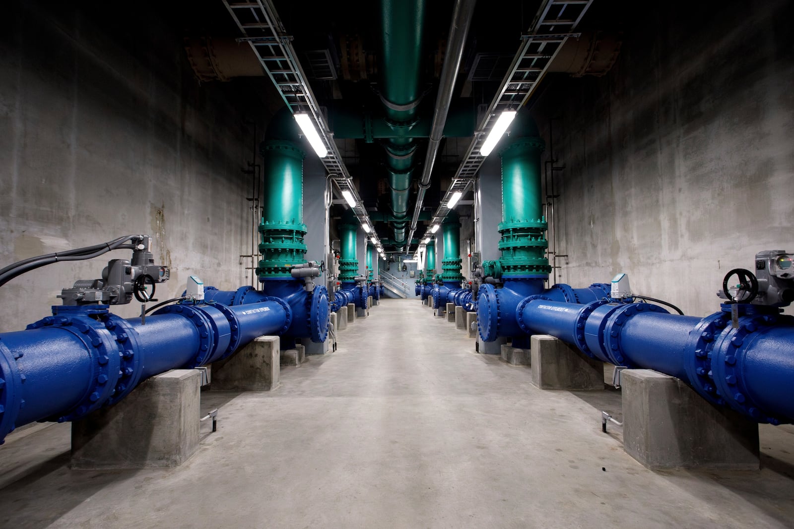 Equipment sits inside the Sweeney Water Treatment Plant, which processes water for much of New Hanover County in Wilmington, N.C., Monday, April 28, 2025. (AP Photo/Ben McKeown)