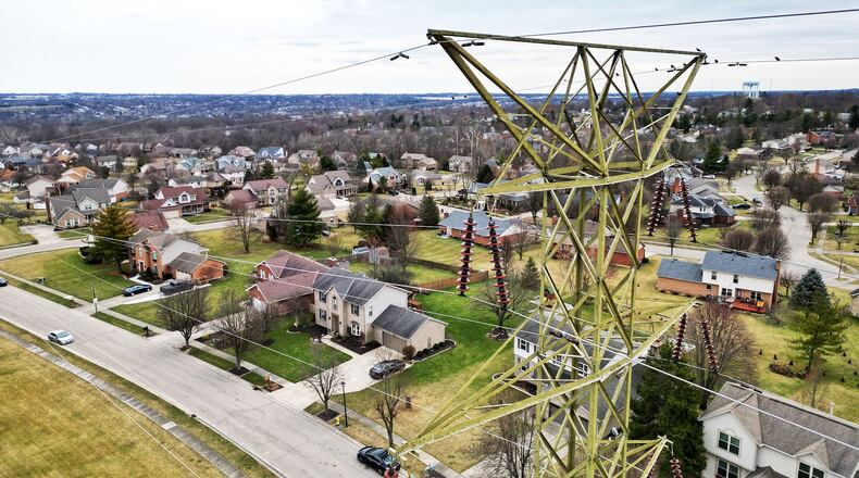 Power lines in Fairfield. NICK GRAHAM/STAFF