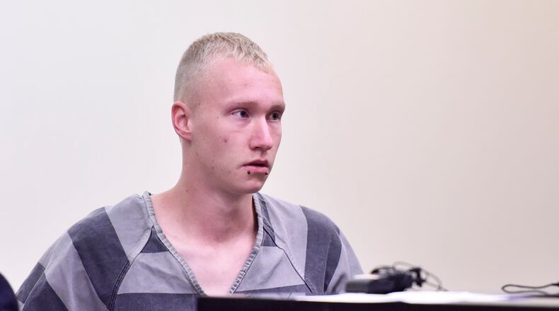Andrew Tyler Chilton, 19, of Middletown, who was found guilty last month of felony cruelty to a companion animal for hanging a cat by a rope and beating it to death was sentenced Wednesday in Butler County Common Pleas Court. NICK GRAHAM/STAFF