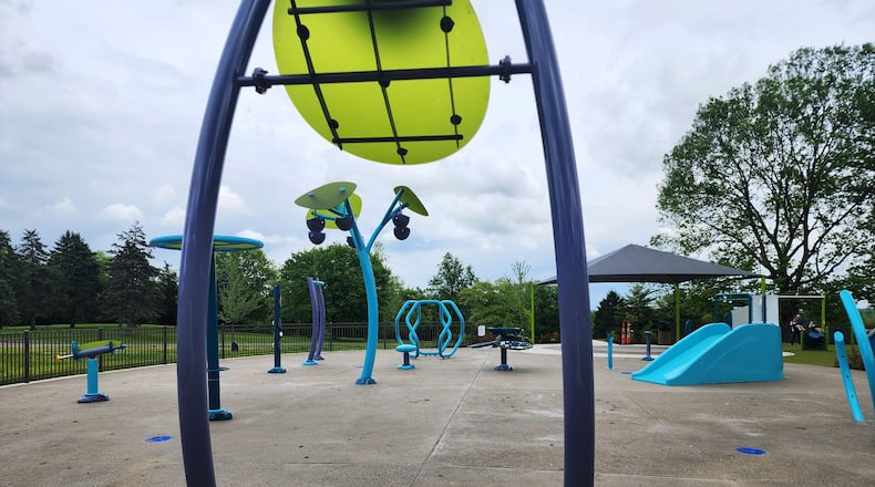 Fairfield's new splash pad at Harbin park will open Saturday following an 11 a.m. ribbon cutting ceremoney. NICK GRAHAM/STAFF
