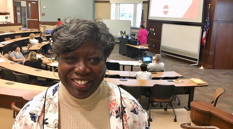 Angie Brown, parent and family engagement coordinator for Lakota Schools, says the first event of the district’s new Family & Parent CommUnity University is the start of a series of programs for school parents at Miami University’s Voice of America Learning Center. The Saturday morning event in West Chester Township provided information sessions for school parents interested in becoming more involved in their children’s schooling.