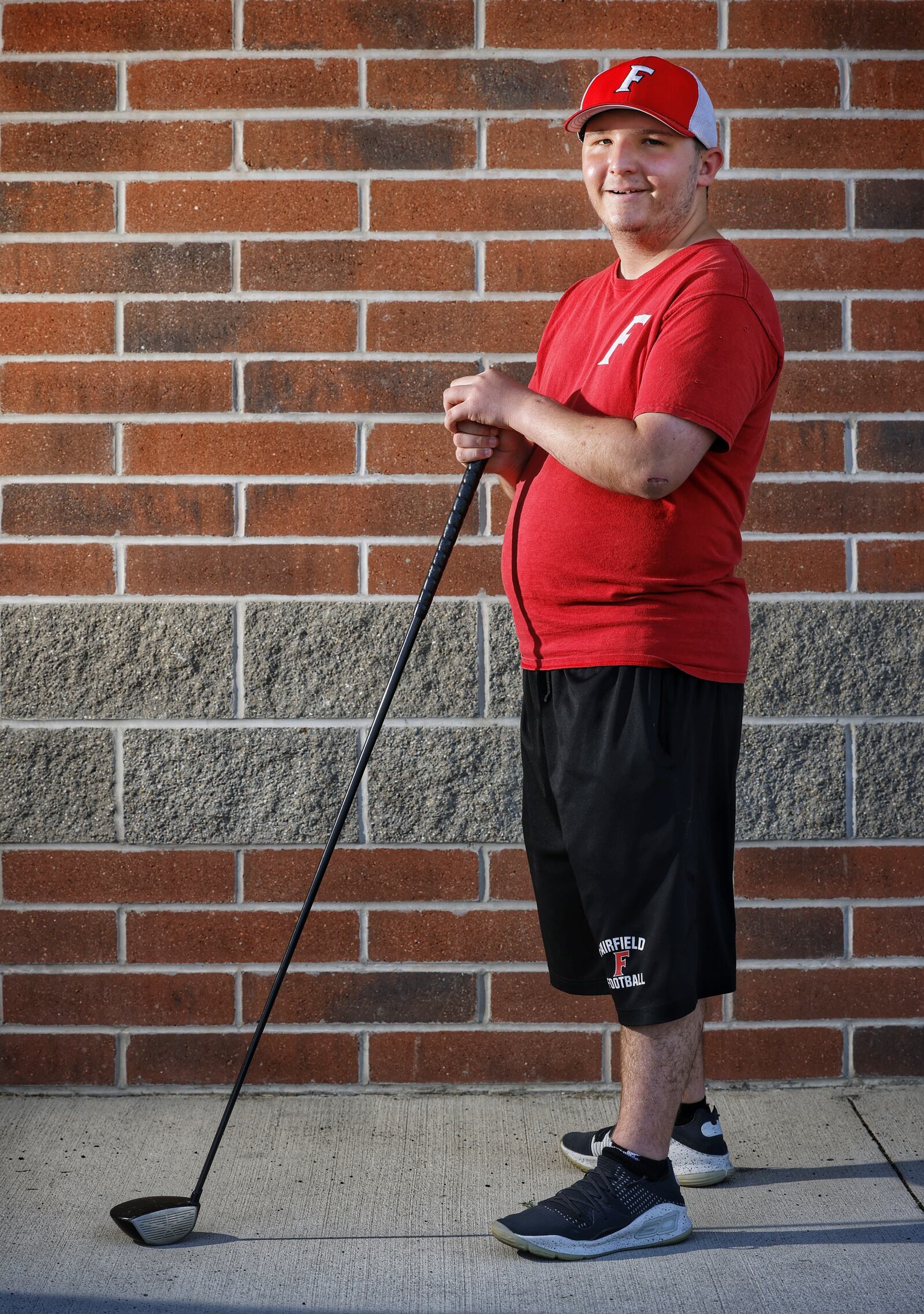 Matt O'Bryan, 18, a senior at Fairfield High School, recently won his third gold medal in golf in the Special Olympics. NICK GRAHAM/STAFF