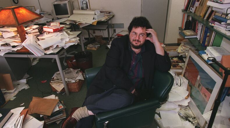 Professor David Gelernter sits in his office at Yale University in New Haven, Conn., on Aug. 28, 1997. (Brad Clift/Hartford Courant via AP)