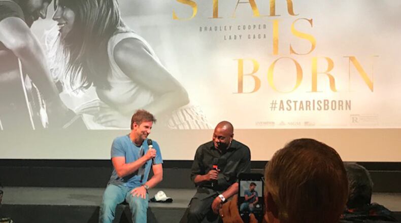Bradley Cooper and Dave Chappelle spoke at the Little Art Theater in Yellow Springs in October after a screening of 'A Star is Born.'  AMELIA ROBINSON / STAFF