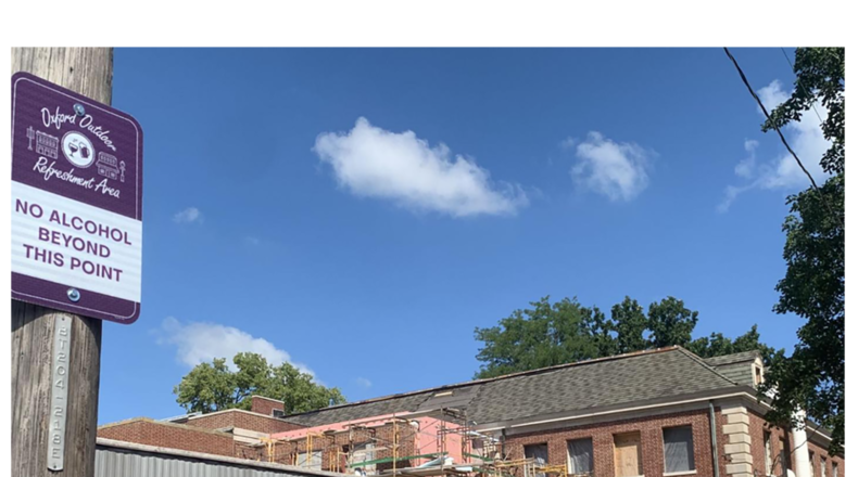 Construction is underway for the planned business incubator at 20 S. Elm St., College@Elm. ENXUN ZHU/OXFORD OBSERVER