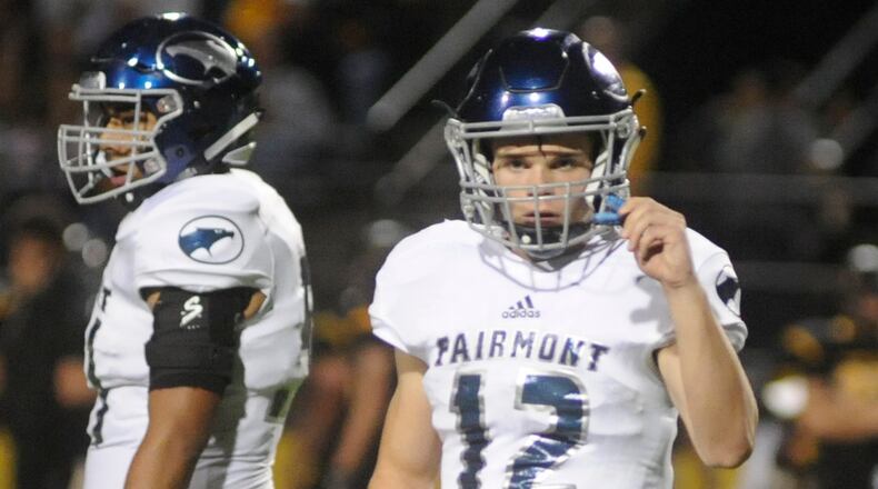 Braden Miller, the senior son of head coach Dave Miller, is Fairmont’s returning QB. MARC PENDLETON / STAFF