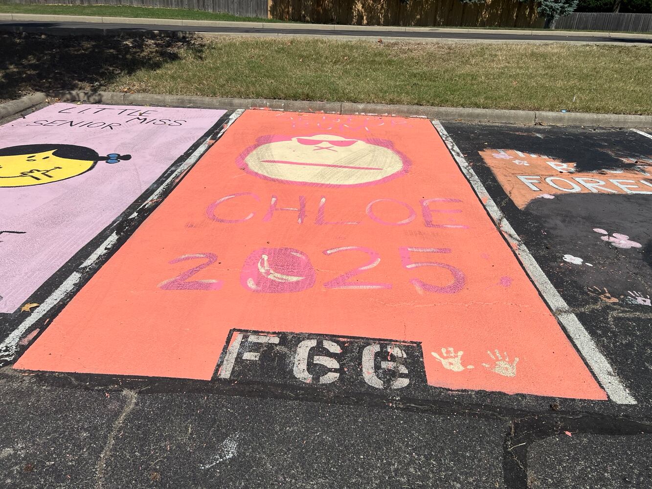 Hamilton high school senior parking lot spaces