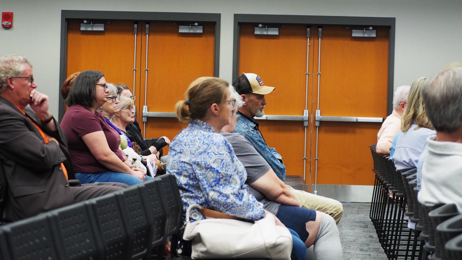 Wednesday's forum was held at Miami University Middletown and organized by The Chamber of Commerce Serving Middletown, Monroe and Trenton; the Menard Family Center for Democracy; and The Miami Student newspaper. BRYN DIPPOLD/STAFF