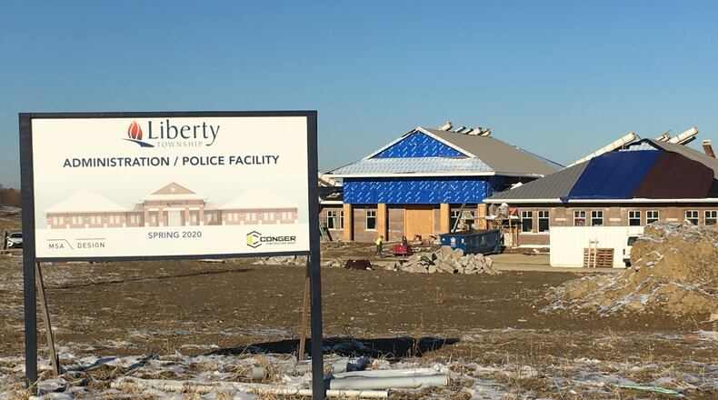 The new Liberty Twp. administration center and sheriff’s outpost is well underway on Ohio 747 between Princeton and Millikin roads.