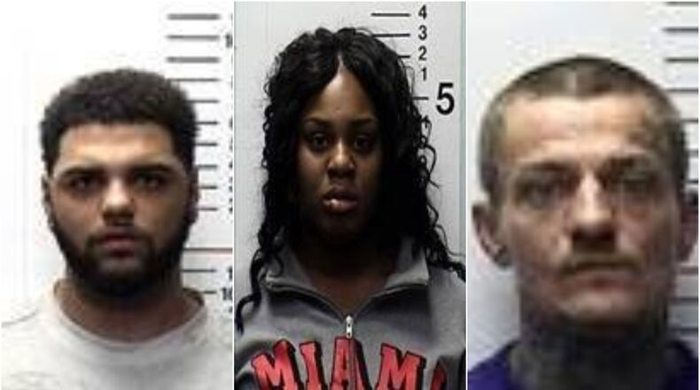 From left: Deshawn Lattimore, Shondria L. Brown and Joey R. Taylor
