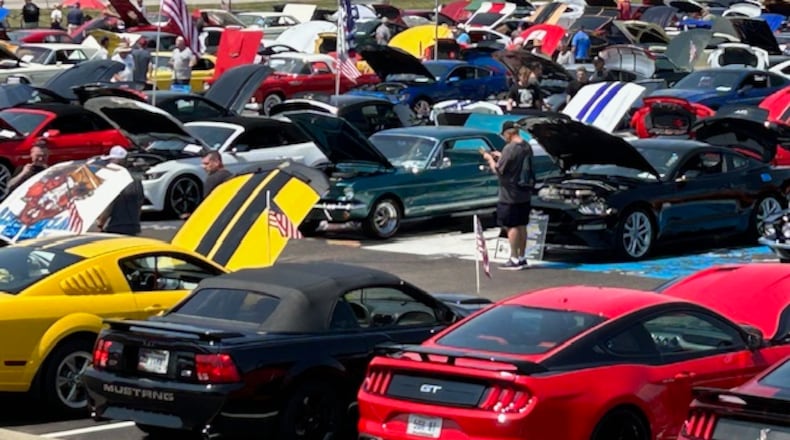 Over 350 cars will be on display at Lakota West High School for the 2025 Mustang Club of America National Show presented by the Queen City Mustangers on June 27-29. Photo credit: Queen City Mustangers Club
