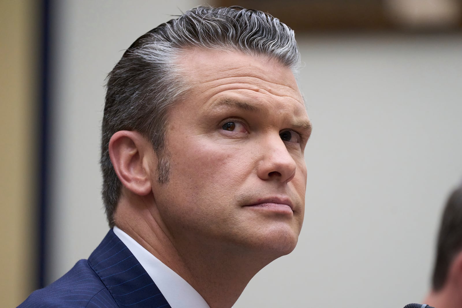 Secretary of Defense Pete Hegseth fields questions on the Pentagon budget from the House Armed Services Committee, at the Capitol in Washington, Thursday, June 12, 2025. (AP Photo/J. Scott Applewhite)