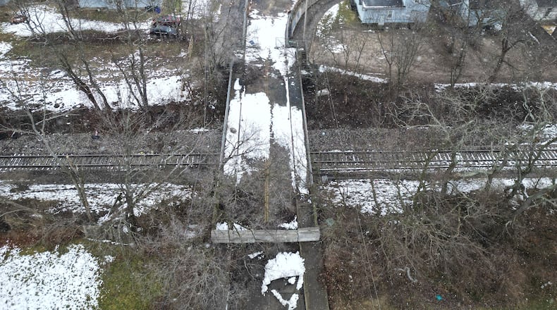 The Ohio Department of Transportation has published a notice of funding for the 2023 Municipal Bridge Program, and the city of Hamilton will seek funding for the demolition of the South G Street Bridge. The program would pay for up to 95% of the cost to raze the bridge, which has been closed to traffic for more than 5 years due to its poor condition. NICK GRAHAM/STAFF