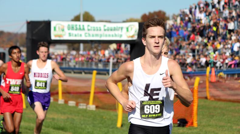 Lakota East junior Dustin Horter won the Division I state boys cross country title Nov. 5, 2016 at National Trail Raceway in Hebron. Greg Billing / Contributed photo