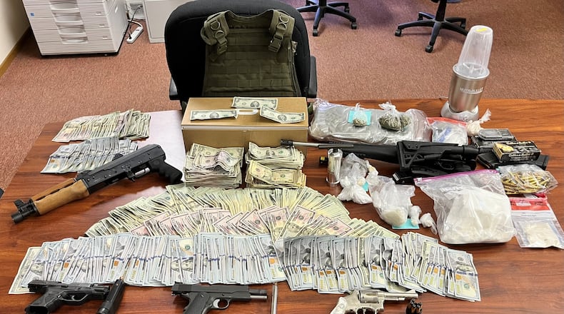 Hamilton and Butler Co. law enforcement officials found 70 grams of fentanyl, 1 kg of cocaine, a half-ounce of crack cocaine and 1 lb. of marijuana when a drug investigation took them to a home in the 1300 block of Hensley Avenue on Thursday. BUTLER CO. SHERIFF'S OFFICE