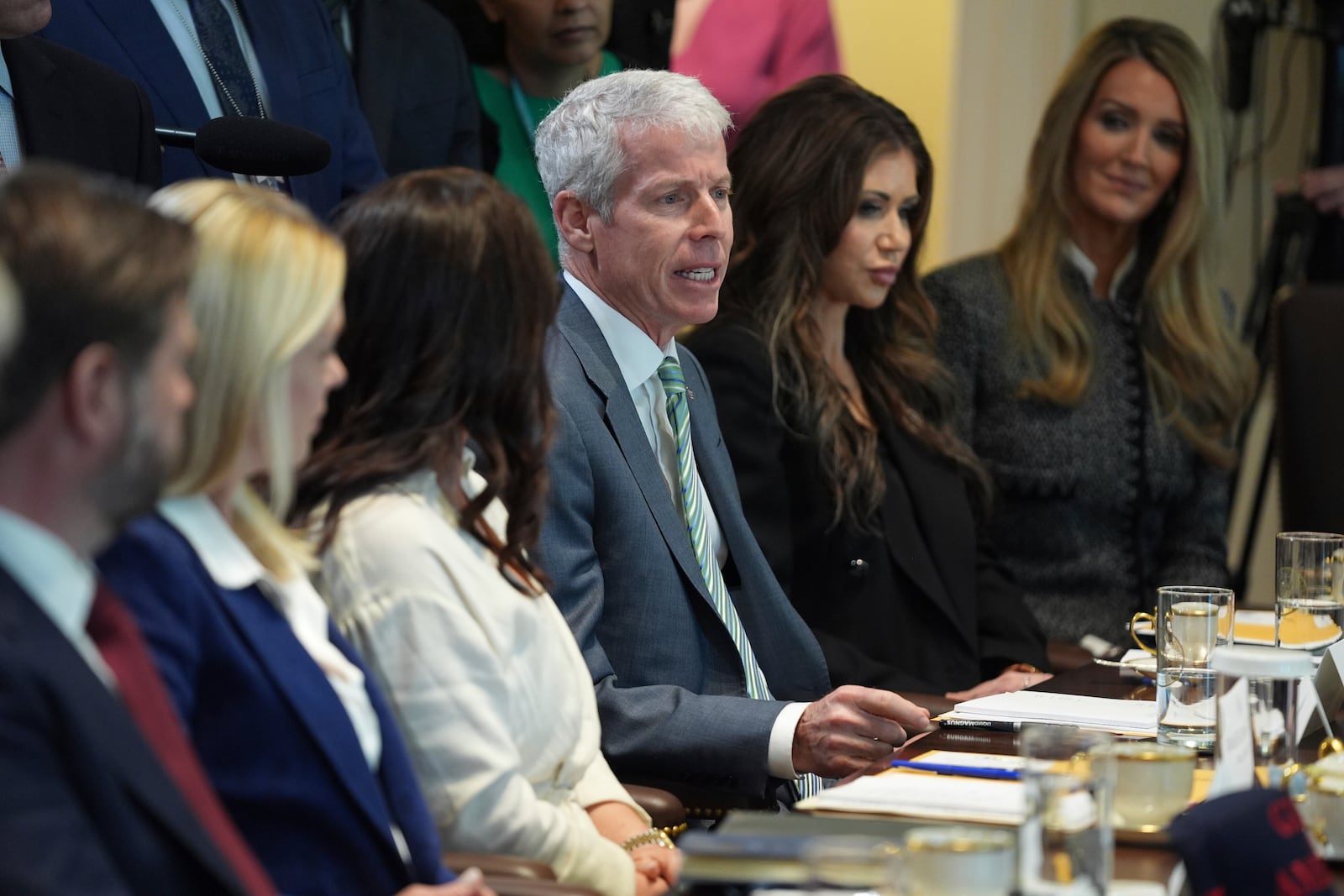 Energy Secretary Chris Wright speaks during a cabinet meeting at the White House, Wednesday, April 30, 2025, in Washington. (AP Photo/Evan Vucci)