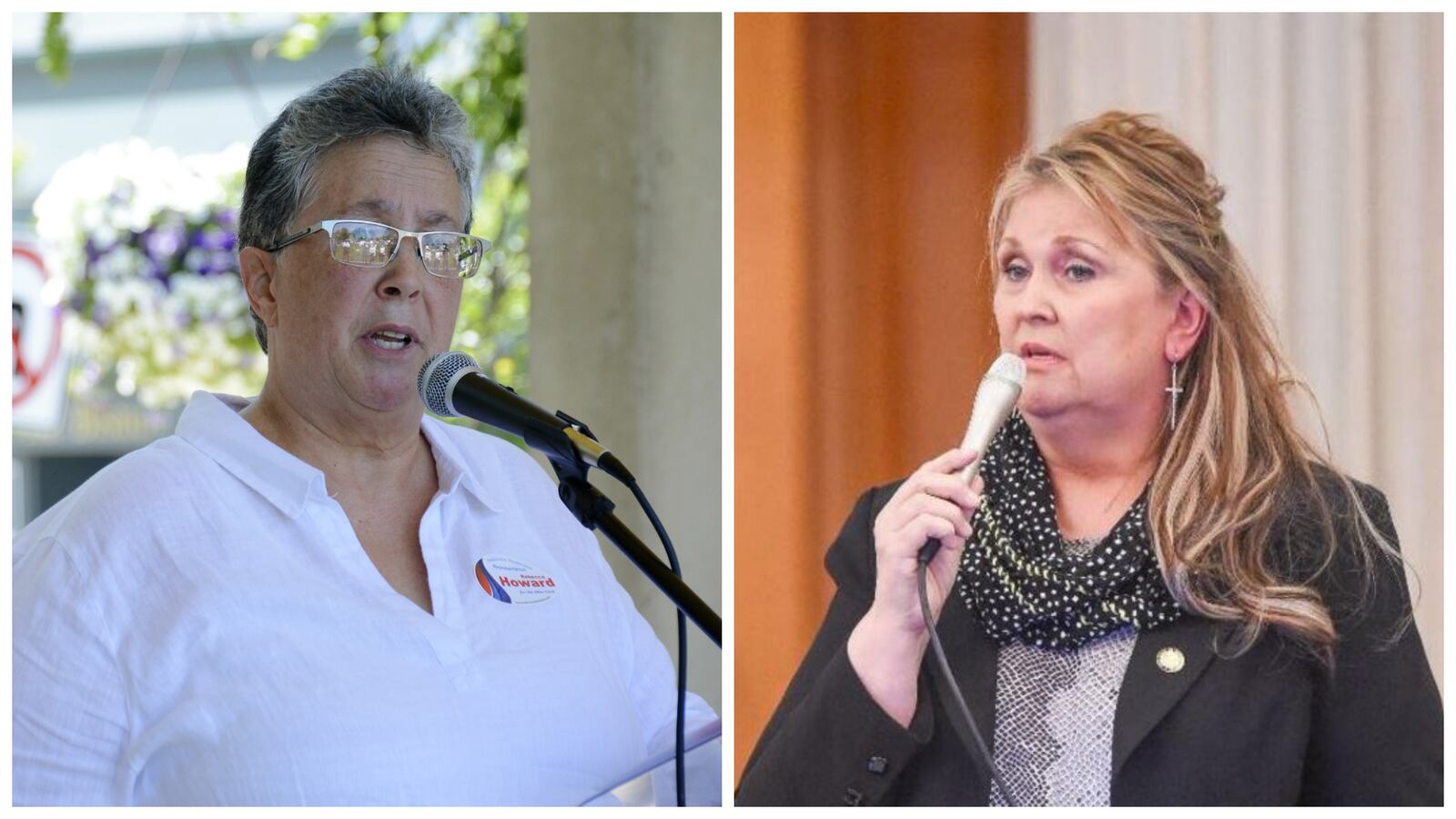 Rebecca Howard (left) and Ohio Rep. Candice Keller (right).