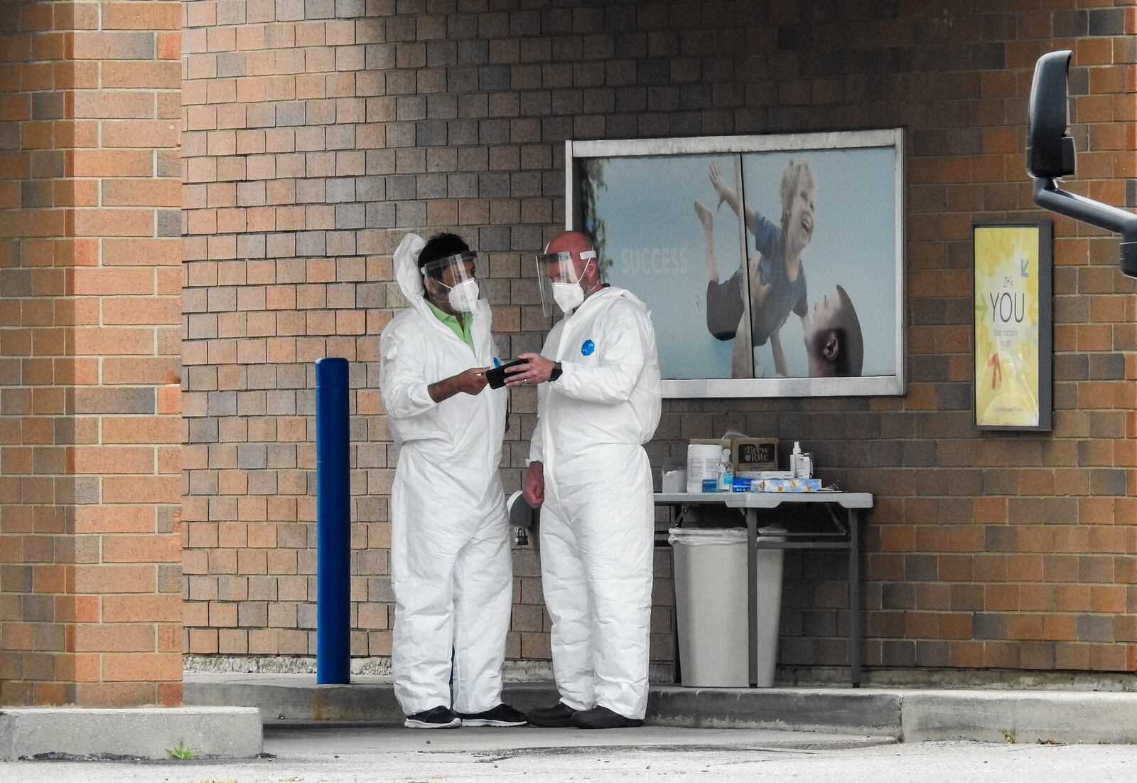 A pop up coronavirus testing site was set up Thursday, July 23, 2020 at the corner of Symmes Road and Dixie Highway in Fairfield. NICK GRAHAM / STAFF