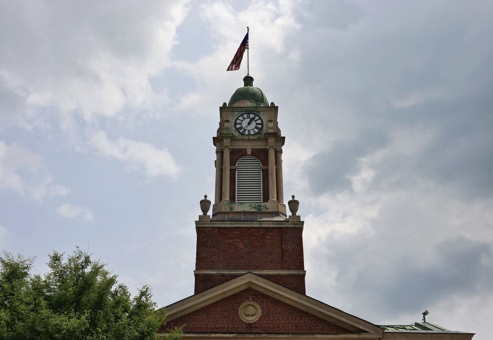 The iconic 1914 bell has been restored and the clock repaired above Lebanon City Hall on South Broadway Street in downtown Lebanon. NICK GRAHAM/STAFF