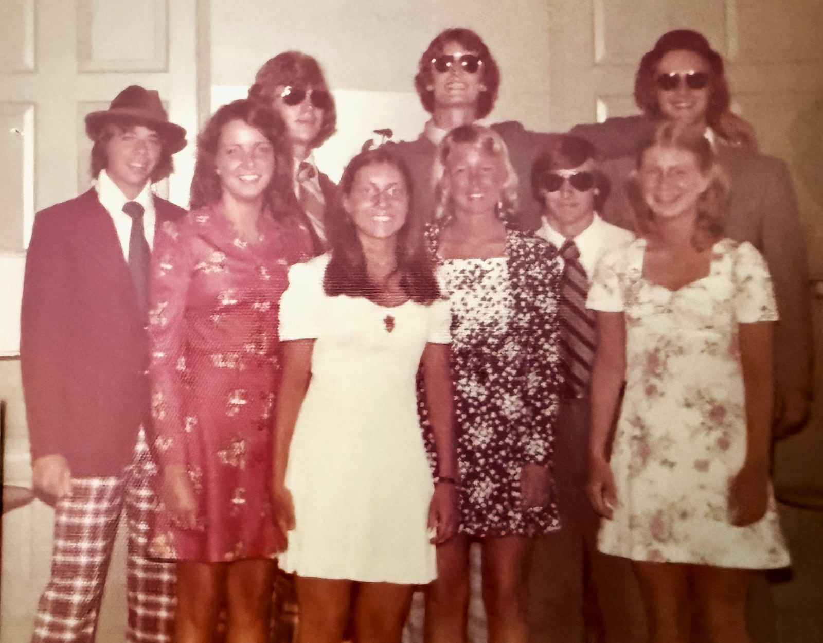 Despite more than four decades as a successful dental hygienist, a longing burned within the now 69-year-old Debbie Brown to finish her studies started in the mid-1970s at Miami University’s Oxford campus but cut short by financial hardship. Through the years, Brown carried her passion for earning a degree from Miami where her collegiate career started with bright promise but remained – until this week - an unfulfilled dream for nearly a half century. Brown (3rd from right, front row) is pictured from her freshman year with Miami classmates. (Provided)