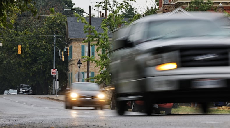 Residents in the area of Ross Ave. and S. B street in Hamilton have voiced their concerns about cars speeding through the area. Several crashes have occurred on those streets recently. NICK GRAHAM / STAFF