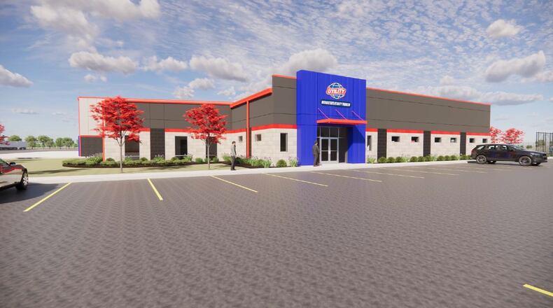 A rendering of the proposed 53,241-square-foot Interstate Utility Trailer retail, rental and repair business on property off Commerce Center Drive adjacent to Interstate 75 in Franklin. CONTRIBUTED