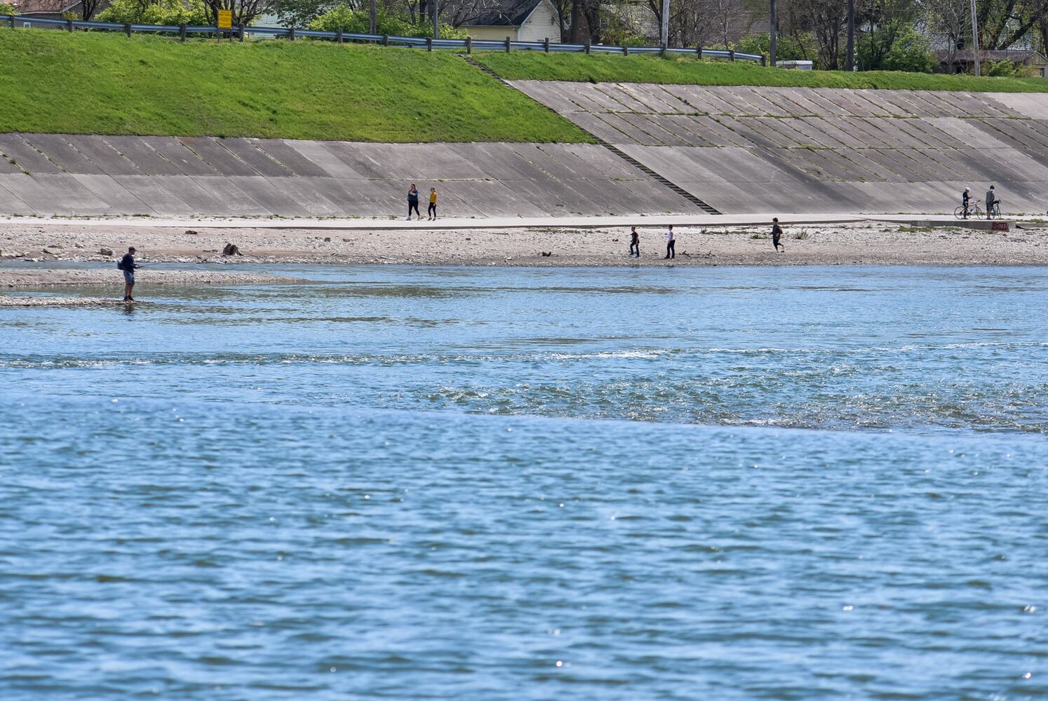 People enjoy the Spring weather in Hamilton