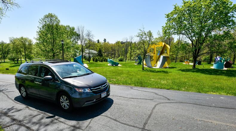 Pyramid Hill Sculpture Park has reopened for members only Monday, May 4 after being closed for a while due to the coronavirus pandemic. The museum, welcome center and restrooms remain closed and guidelines are in place for social distancing by visitors. NICK GRAHAM / STAFF