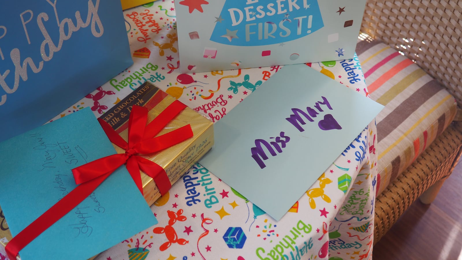 Attendees brought Mary Hummell gifts, most of which were chocolate, Hummell's favorite treat. BRYN DIPPOLD/STAFF