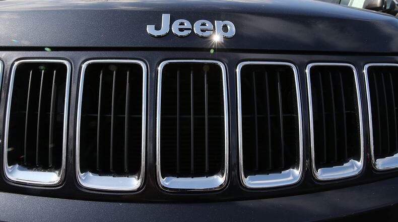 The grille of a Jeep. (Photo by Joe Raedle/Getty Images)