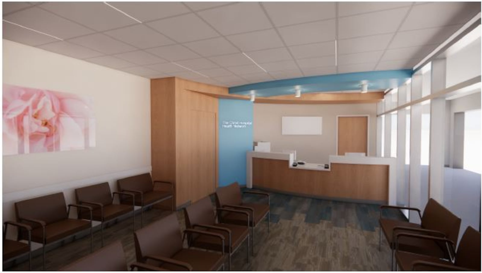 This is an artist's rendering of the waiting room when Christ Hospital opens its new obstetrics and gynecology office in Springboro this January. The office is located on West Central Avenue. CONTRIBUTED/THE CHRIST HOSPITAL