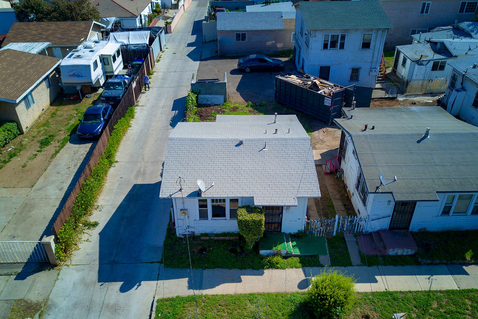 This 500-square-feet home on L Avenue in National City is listed for sale for $250,000.  The inside of the home has been gutted down to the studs. (Nelvin C. Cepeda/Los Angeles Times/TNS)