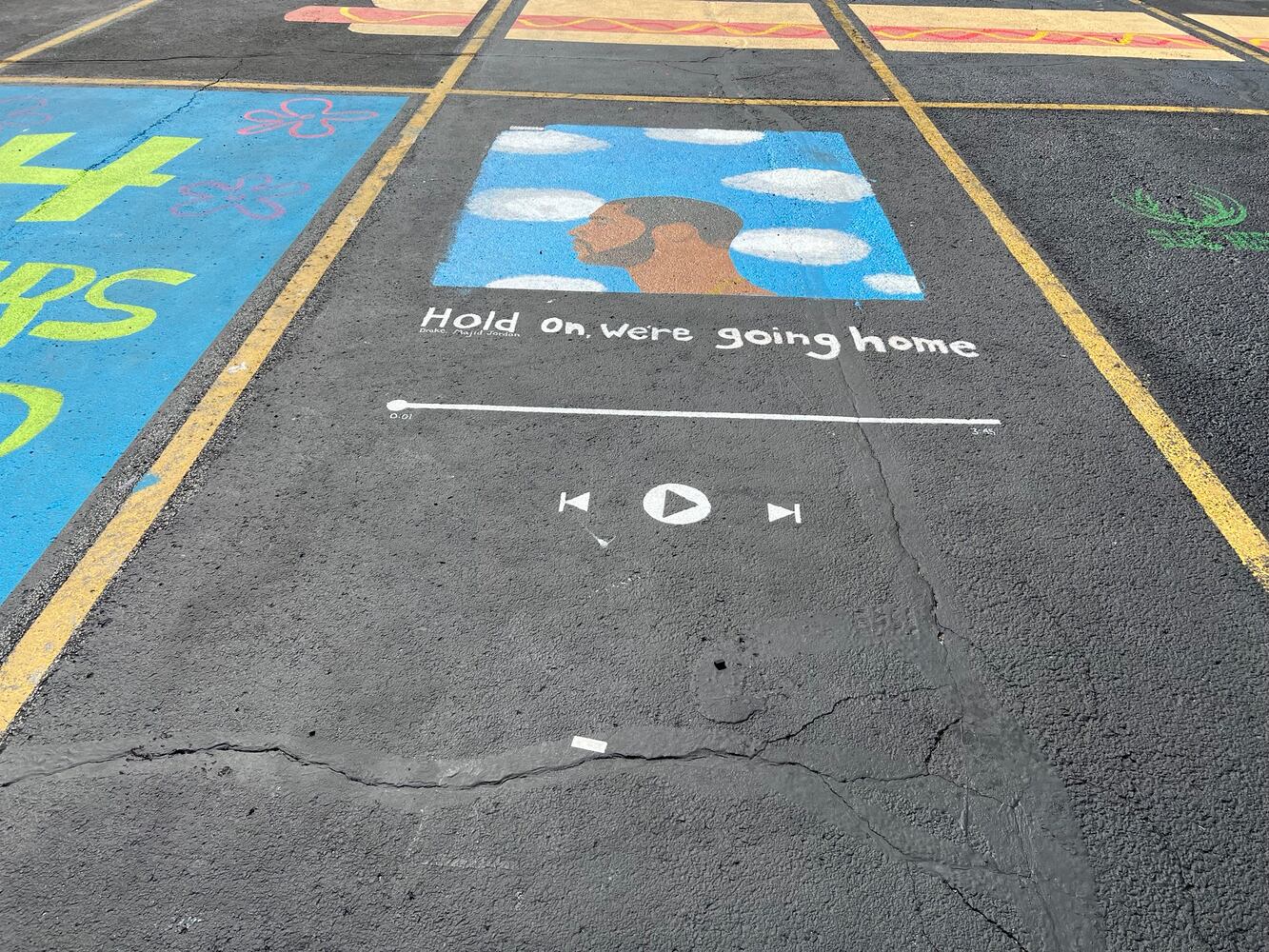 Badin High School senior parking lot spaces