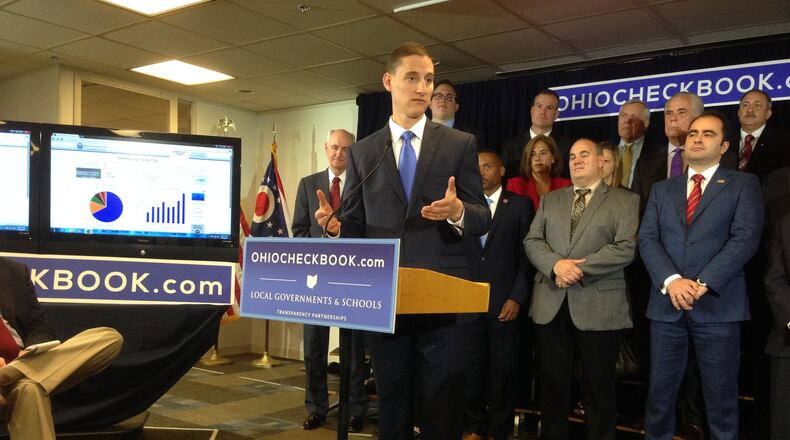 Ohio Treasurer Josh Mandel has partnered with Open the Books, a nonprofit promoting more fiscal transparency within government, to develop a mobile app for the Ohio Checkbook. FILE
