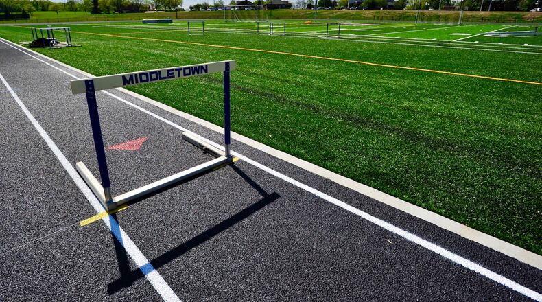 The annual sporting event for Middletown Schools’ special needs students will be the first event in the new track and field stadium just opened on the Middletown High School campus. The May 17 “Middie Olympics” event is open to the public at no admission cost. School officials had been concerned about using the location because weather had delayed the installation of the stadium’s track but it was finished this week.