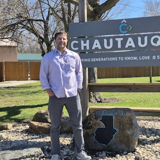 Jason Harmeyer, president and CEO of Camp Chautauqua, said the camp plans to start about $900,000 worth of renovations to its kitchen, dining area and gymnasium beginning in August. The camp was annexed by the city of Franklin this month. MICHAEL KURTZ / STAFF