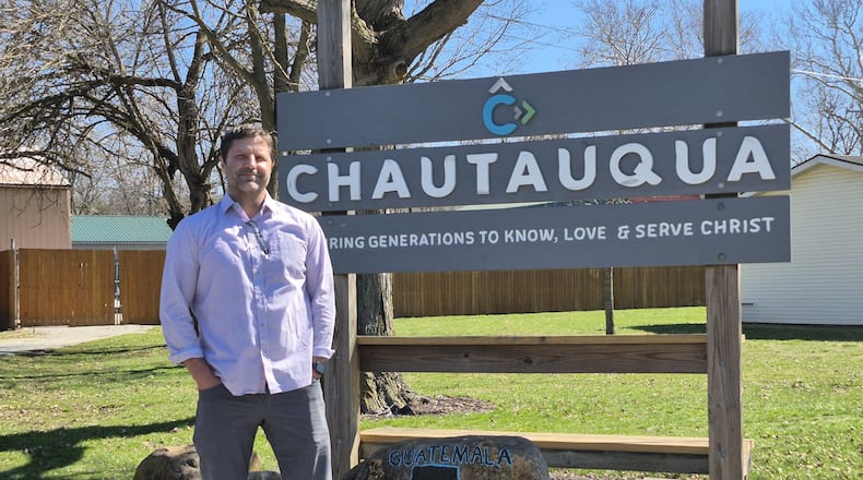Jason Harmeyer, president and CEO of Camp Chautauqua, said the camp plans to start about $900,000 worth of renovations to its kitchen, dining area and gymnasium beginning in August. The camp was annexed by the city of Franklin this month. MICHAEL KURTZ / STAFF