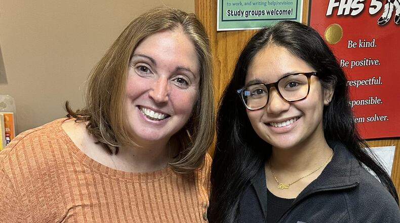 A high school student here got an early and life-changing Christmas gift in the form of a rare, full-ride scholarship to an Ivy League university. Fairfield High School senior Rojita Rai just found out she has been chosen for a four-year scholarship to the University of Pennsylvania – a long-standing member of the storied Ivy League collection of private colleges that includes Yale and Havard. Rai (right) is pictured with her school counselor Amanda Schur. (Provided)