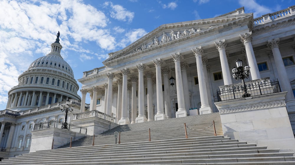 The U.S. Capitol, Friday, Nov. 14, 2025, in Washington. (AP Photo/Mariam Zuhaib)